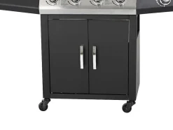 Vente-unique Buitenkeuken-Barbecue Op Gas Met 4 Branders En 1 Rechaud Aan De Zijkant 143 X 54 X 115 Cm - Smoky