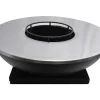 Vente-unique Buitenkeuken-Barbecue/Plancha/Vuurkorf Van Staal - L81 X B81 X D96 Cm - Zwart - Corvera