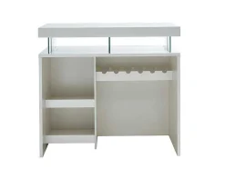 Vente-unique Barmeubel-Barmeubel Fabio - Mdf Witgelakt - Met Ledverlichting