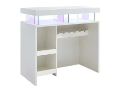 Vente-unique Barmeubel-Barmeubel Fabio - Mdf Witgelakt - Met Ledverlichting