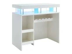 Vente-unique Barmeubel-Barmeubel Fabio - Mdf Witgelakt - Met Ledverlichting