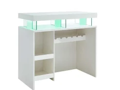 Vente-unique Barmeubel-Barmeubel Fabio - Mdf Witgelakt - Met Ledverlichting