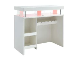 Vente-unique Barmeubel-Barmeubel Fabio - Mdf Witgelakt - Met Ledverlichting
