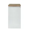 Vente-unique Barmeubel-Barmeubel Halo Ii - Wit Gelakt Mdf - Leds - Wit En Eik