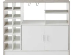 Vente-unique Barmeubel-Barmeubel, Laag Dressoir Met Opbergruimte - Mdf - Eigentijdse Stijl - Kleuren: Grijs En Wit
