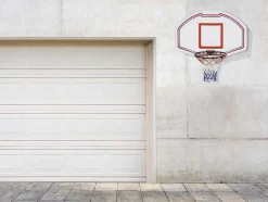 Vente-unique Spel Voor Buiten-Basketbalnet Voor Aan De Muur, Wit - B111 X H77 Cm - Bemidji