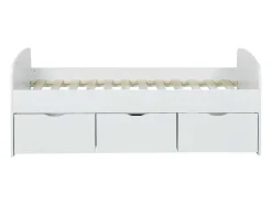 Vente-unique Kinderbed-Bed Louane Met 2 Lades En 1 Opbergruimte - 90 X 190 Cm - Wit