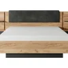 Vente-unique Aanbiedingen: Slaapkamer & Kantoor-Bed Met Nachtkastjes 160 X 200 Cm - Met Ledverlichting - Kleur: Naturel En Antraciet - Elynia