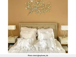 Vente-unique Fluwelen Bed-Bed Met Opbergruimte - Stof - Kleur: Champagne - 180 X 200 Cm - Leopold