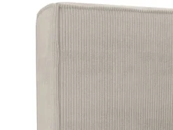 PASCAL MORABITO Tweepersoonsbed-Bed Met Opbergruimte 180 X 200 Cm - Ribfluweel - Beige + Matras - Timano