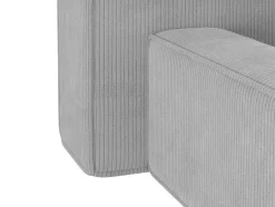 PASCAL MORABITO Fluwelen Bed-Bed Met Opbergruimte 180 X 200 Cm - Ribfluweel - Lichtgrijs - Timano - Van