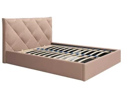 PASCAL MORABITO Fluwelen Bed-Bed Met Opbergruimte 160 X 200 Cm - Velours - Beige - Stari Van - Van