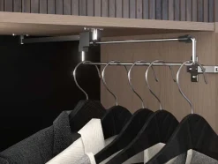 Vente-unique Tweepersoonsbed-Bed Met Opbergruimte 160 X 200 Cm - Met Ledverlichting - Kleur: Naturel En Zwart + Bedbodem - Velona