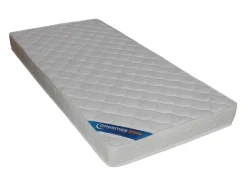 Vente-unique Bed Met Slaaplade-Bed Met Slaaplade Louise - 2 X 90 X 190 Cm - Grijze Stof + Matras