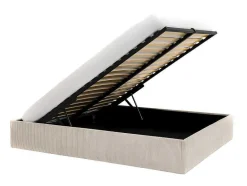 Ysmée Bedbodem-Bedbodem Met Opbergruimte 140 X 190 Cm Van Beige Ribfluweel - Pontos Van Ysmee