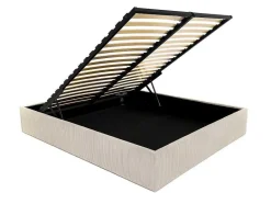 Ysmée Bedbodem-Bedbodem Met Opbergruimte 140 X 190 Cm Van Beige Ribfluweel - Pontos Van Ysmee