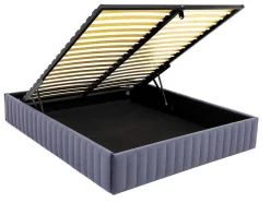 Ysmée Bedbodem-Bedbodem Met Opbergruimte 160 X 200 Cm Van Grijs Velours - Sethi Van Dreamea