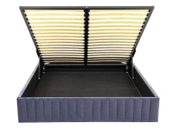 Ysmée Bedbodem-Bedbodem Met Opbergruimte 160 X 200 Cm Van Grijs Velours - Sethi Van Dreamea