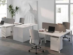 Workēa Kantoormeubilair-Behuizing Van Een Professioneel Mobiel Bureau - 3 Lades - Met Slot - Wit - Downtown