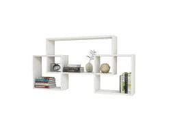 Homemania Boekenkast & Vitrine-Bello Plank, Wit, 150X22X75 Cm, Epikasa