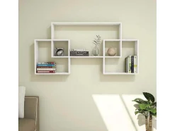 Homemania Boekenkast & Vitrine-Bello Plank, Wit, 150X22X75 Cm, Epikasa