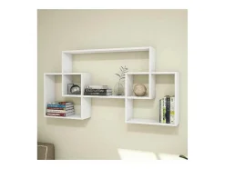 Homemania Boekenkast & Vitrine-Bello Plank, Wit, 150X22X75 Cm, Epikasa