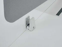 Workēa Kantoormeubilair-Benchbureau Voor 2 Personen - Wit - L160 Cm - Met Afscheiding - Downtown