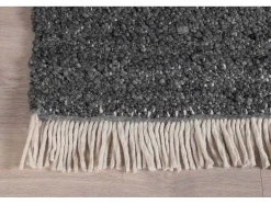 Vente-unique Woonkamertapijt-Betina Vloerkleed 230X160 Cm Wol Grijs.
