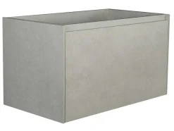 Vente-unique Wastafelmeubel-Betongrijs Hangmeubel Onder Wastafel, 80 Cm - Sosthene