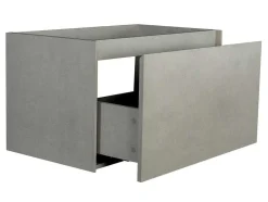 Vente-unique Wastafelmeubel-Betongrijs Hangmeubel Onder Wastafel, 80 Cm - Sosthene
