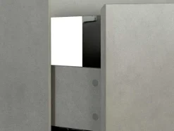 Vente-unique Wastafelmeubel-Betongrijs Hangmeubel Onder Wastafel, 80 Cm - Sosthene