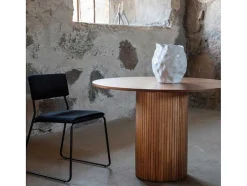 Vente-unique Eettafel-Bianca Eetkamertafel O110Cm Eik Fineer.