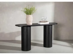 Vente-unique Sidetable-Bianca Sidetable 40X130Cm Zwart.