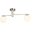 EPIKASA Plafondlamp-Biella Plafondlamp, Goud, Zilver, 15 X 68 X 32 Cm,