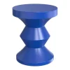 Vente-unique Bijzettafel-Bijzettafeltje Van Metaal - Blauw - Zolimi