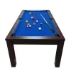 ELITESHOPPING Spel Voor Binnen-Biljarttafel 7 Voet Blauw Converteerbaar Met Banken Theti
