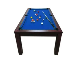 ELITESHOPPING Spel Voor Binnen-Biljarttafel 7 Voet Blauw Converteerbaar Met Banken Theti