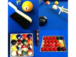 ELITESHOPPING Spel Voor Binnen-Biljarttafel 8 Voet Compleet Met Accessoires Viper Blue