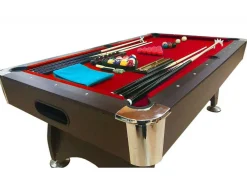ELITESHOPPING Spel Voor Binnen-Biljarttafel 7 Voet Compleet Met Accessoires Iron Red