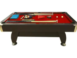 ELITESHOPPING Spel Voor Binnen-Biljarttafel 7 Voet Compleet Met Accessoires Iron Red
