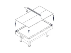 ELITESHOPPING Spel Voor Binnen-Biljarttafel 7 Voet Multi-Games Met Tennistafel Falcon
