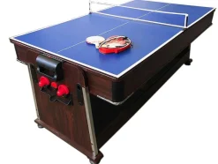 ELITESHOPPING Spel Voor Binnen-Biljarttafel 7 Voet Multi-Game Groen Air Hockey + Tennistafel Stark