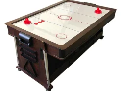 ELITESHOPPING Spel Voor Binnen-Biljarttafel 7 Voet Multi-Game Blauw Air Hockey + Tennistafel Stark
