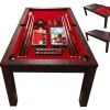 ELITESHOPPING Spel Voor Binnen-Biljarttafel 7 Voet Rode Om Te Bouwen Tot Tafel Estia