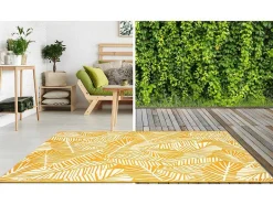 OZAIA Tuindecoratie-Binnen- Of Buitentapijt Bloemenmotief Curitiba - 150 X 200 Cm - Geel
