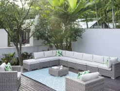 OZAIA Tuindecoratie-Binnen- Of Buitentapijt Coquilla - 150 X 200 Cm - Lichtblauw
