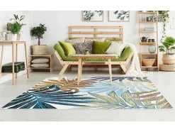 OZAIA Tuindecoratie-Binnen- Of Buitentapijt Etnische Stijl En Bloemenmotief Vegeto - 150 X 200 Cm - Groen