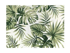OZAIA Tuindecoratie-Binnen- Of Buitentapijt Met Blaadjes-Motief Palmo - 200X290Cm - Groen