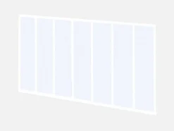 Vente-unique Glazen Binnenraam-Binnenraam Van Aluminium Met Poedercoating - 210X130 Cm - Wit - Bayview