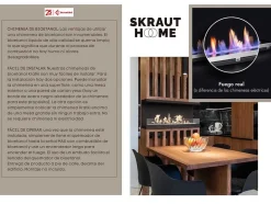 Skraut Home Haard-Bio-Ethanol Haard, 50 Cm, Bio-Ethanol Brander, Roestvrij Staal, Kratki Model